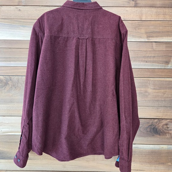 Woolrich Big Mens Button Up Shirt Outdoors 2XL Burgundy business casual - Picture 5 of 8
